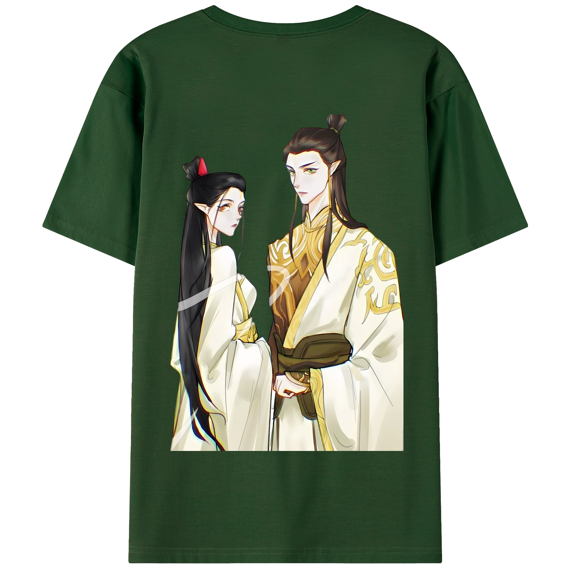 （画像用） Ne Zha 2 ナタ 魔童の大暴れ 綿100％半袖Tシャツ（背面プリント）